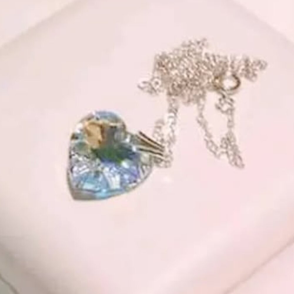 Swarovski Elements Sterling Silver Crystal Necklace (BNIB)